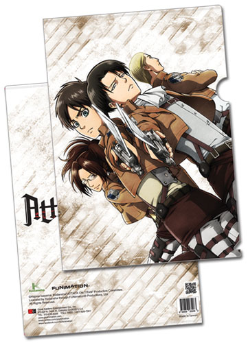 Attack On Titan - Eren, Levi, Zoe & Erwin File Fodler (5 Pcs/Pack), an officially licensed product in our Attack On Titan Binders & Folders department.