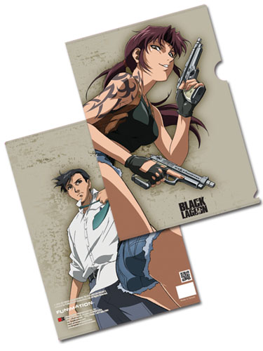 Black Lagoon - Revy & Rock File Folder, an officially licensed Black Lagoon product at B.A. Toys.