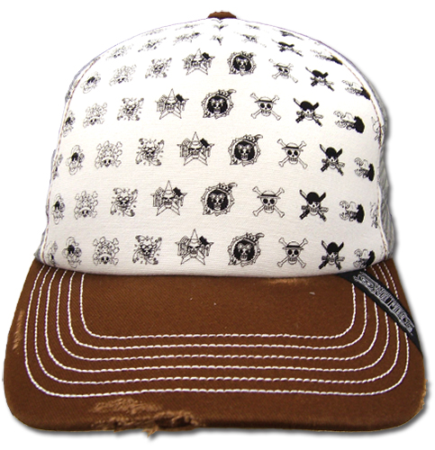 One Piece Skull Icon Pattern Trucker Cap, an officially licensed product in our One Piece Hats, Caps & Beanies department.