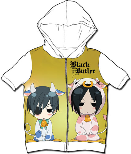 Black Butler - Sd Cow Ciel & Cow Sebastian Sublimated Hoodie L, an officially licensed product in our Black Butler Hoodies department.