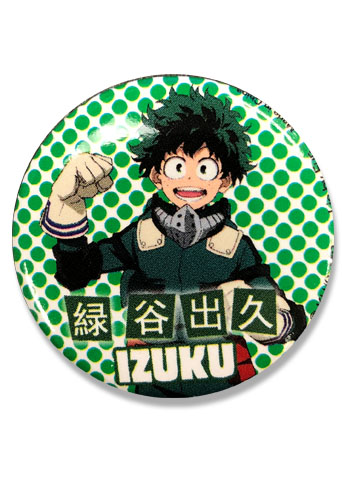 My Hero Academia S2 - Izuku Button 1.25'', an officially licensed product in our My Hero Academia Buttons department.