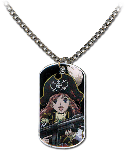 Bodacious Space Pirates Marika Dog Tag Necklace, an officially licensed Bodacious Space Pirates product at B.A. Toys.