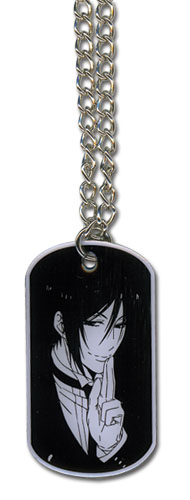 Black Butler Sebastian Dogtag Necklace, an officially licensed Black Butler product at B.A. Toys.