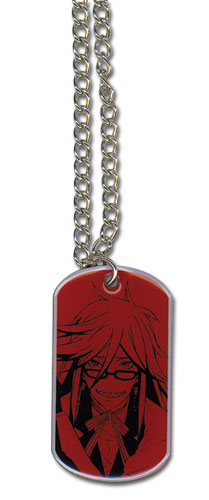 Black Butler Grell Dogtag Necklace, an officially licensed Black Butler product at B.A. Toys.