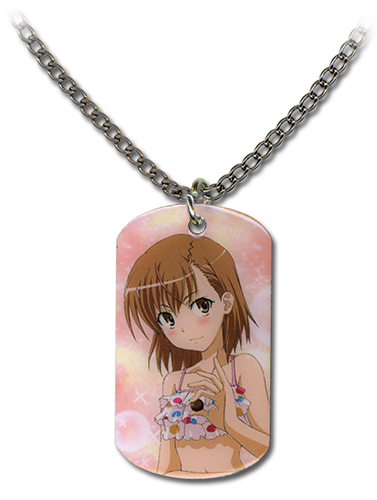 A Certain Scientific Railgun Misaka Dog Tag Style Necklace, an officially licensed A Certain Scientific Railgun product at B.A. Toys.