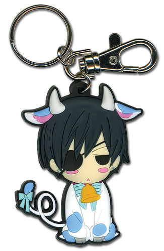 Black Butler Cow Ciel Pvc Keychain, an officially licensed product in our Black Butler Key Chains department.