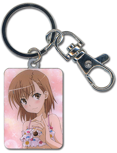 A Certain Scientific Railgun Misaka Swimwear Keychain, an officially licensed product in our A Certain Scientific Railgun Key Chains department.