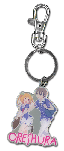 Oreshura Chiwa & Eita Metal Keychain, an officially licensed product in our Oreshura Key Chains department.