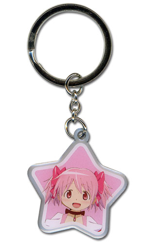 Madoka Magica Movie Madoka Metal Keychain, an officially licensed product in our Madoka Magica Key Chains department.