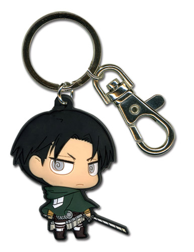 Attack On Titan - Sd Levi Pvc Keychain, an officially licensed product in our Attack On Titan Key Chains department.
