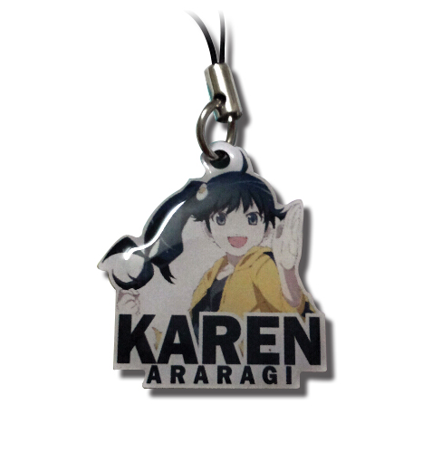 Nisemonogatari - Karen Metal Keychain, an officially licensed product in our Nisemongatari Key Chains department.