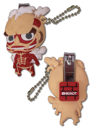 Attack On Titan - Titan Sd Pvc Nail Clipper Keychain, an officially licensed product in our Attack On Titan Key Chains department.
