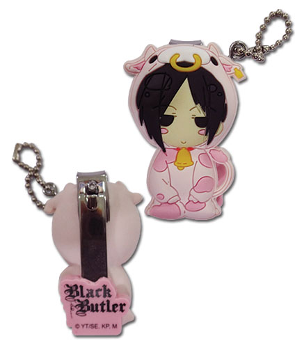 Black Butler - Sebastian Cow Sd Pvc Nail Clipper Keychain, an officially licensed product in our Black Butler Key Chains department.