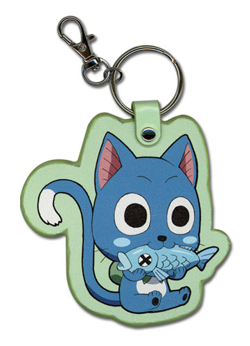 Fairy Tail - Happy Eating Fish Pu Keychain, an officially licensed product in our Fairy Tail Key Chains department.