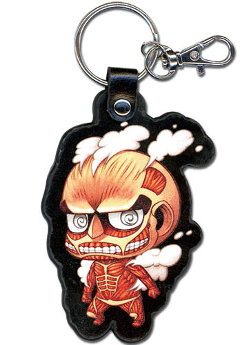 Attack On Titan - Sd Titan Pu Keychain, an officially licensed product in our Attack On Titan Key Chains department.