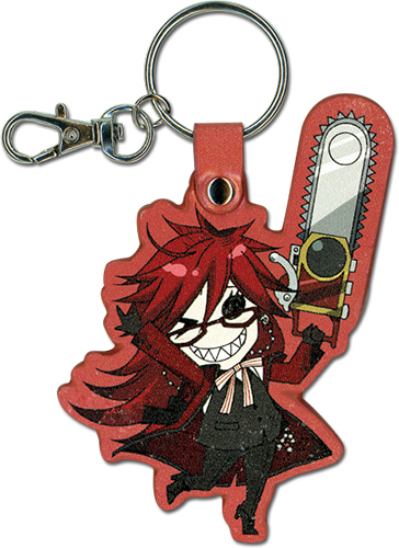 Black Butler - Sd Grell Pu Keychain, an officially licensed product in our Black Butler Key Chains department.