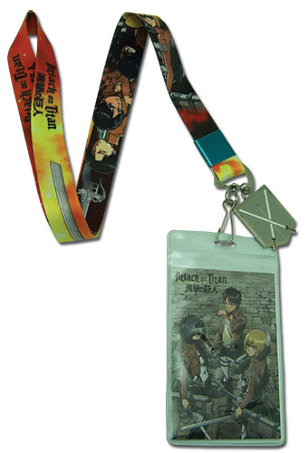 Attack On Titan - Group And Sword Lanyard, an officially licensed product in our Attack On Titan Lanyard department.