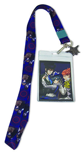 Black Butler Boc - Sebastian And Ciel Checkers Lanyard, an officially licensed Black Butler Book Of Circus product at B.A. Toys.