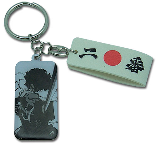 Afro Samurai No. 2 Metal And Leather Keychain, an officially licensed Afro Samurai product at B.A. Toys.