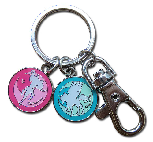 Sailor Moon Supers - Pegasus & Chibimoon Keychain, an officially licensed product in our Sailor Moon Key Chains department.
