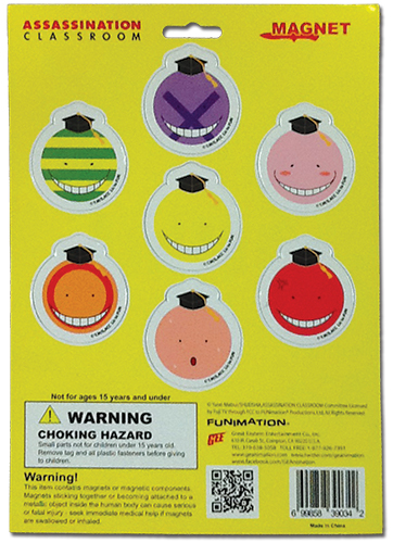 Assassination Classroom - Magnet Collection, an officially licensed Assassination Classroom product at B.A. Toys.