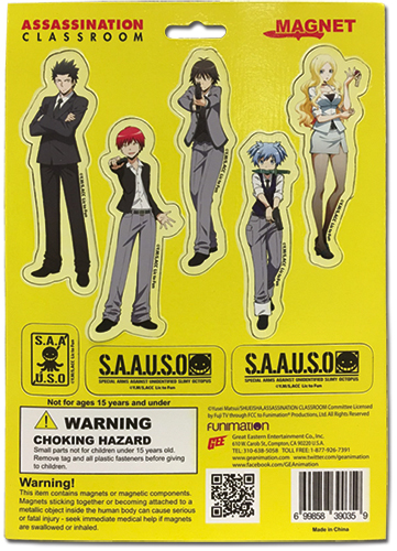 Assassination Classroom - Magnet Collection 2, an officially licensed product in our Assassination Classroom Magnet department.