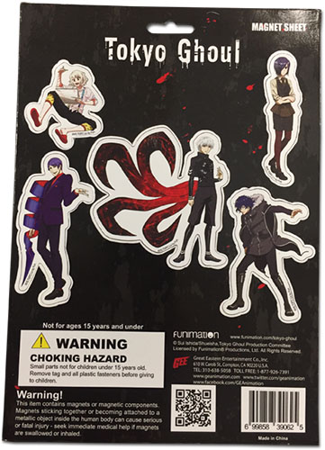 Tokyo Ghoul - Group Magnet Sheet, an officially licensed product in our Tokyo Ghoul Magnet department.