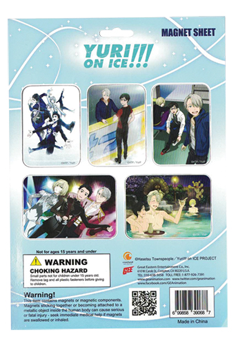 Yuri On Ice!!! - Group Magnet Sheet, an officially licensed product in our Yuri!!! On Ice Magnet department.