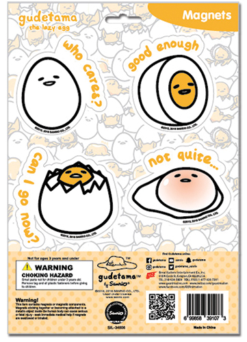 Gudetama - Eggs Magnet Sheet, an officially licensed product in our Gudetama Magnet department.