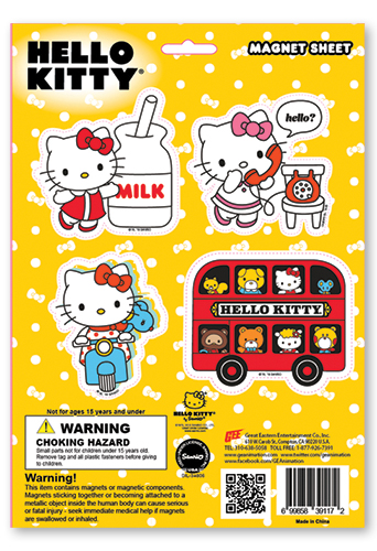 Hello Kitty - Hello Kitty & Friends Magnet Sheet, an officially licensed product in our Hello Kitty Magnet department.
