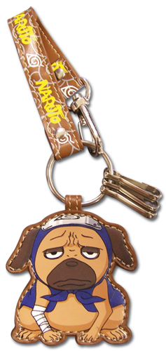 Naruto Pakkun Leather Keychain, an officially licensed product in our Naruto Key Chains department.