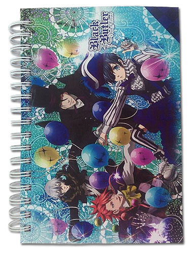 Black Butler Boc - Group Baloon Hardcover Notebook, an officially licensed product in our Black Butler Book Of Circus Stationery department.
