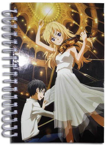 Your Lie In April - Group Music Hardcover Notebook, an officially licensed product in our Your Lie In April Stationery department.