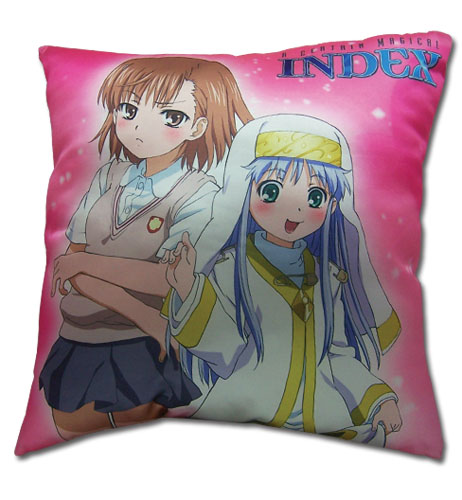 A Certain Magical Index - Mikoto & Index Pillow, an officially licensed A Certain Magical Index product at B.A. Toys.