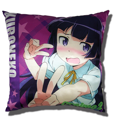 Oreimo 2 - Kuroneko Square Pillow, an officially licensed product in our Oreimo Pillows department.