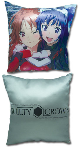 Guilty Crown - Ayase & Tsugumi Square Pillow, an officially licensed product in our Guilty Crown Pillows department.