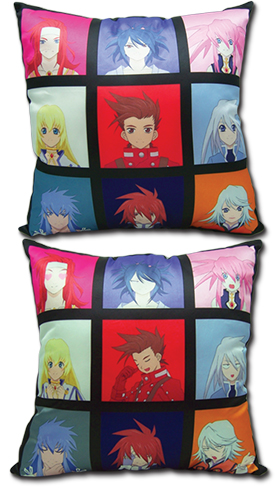 Tales Of Symphonia - Faces Square Pillow, an officially licensed product in our Tales Of Symphonia Pillows department.