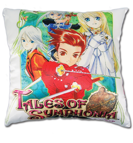 Tales Of Symphonia - Group Square Pillow, an officially licensed product in our Tales Of Symphonia Pillows department.