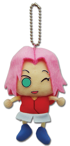 Naruto Shippuden Sakura Plush Keychain, an officially licensed product in our Naruto Shippuden Key Chains department.