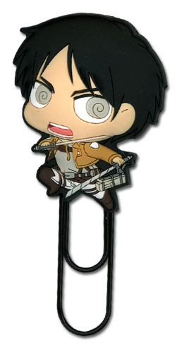 Attack On Titan - Sd Eren Pvc Paper Clip, an officially licensed product in our Attack On Titan Costumes & Accessories department.