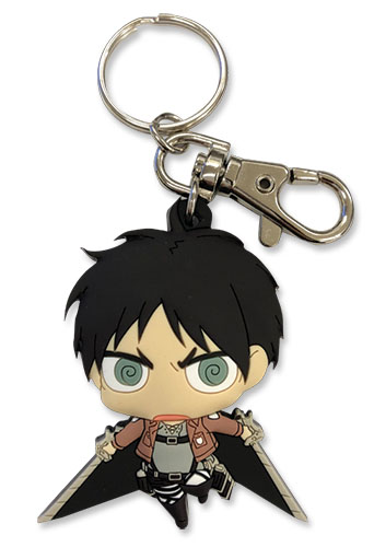 Attack On Titan S2 - Sd Eren Pvc Keychain, an officially licensed product in our Attack On Titan Key Chains department.