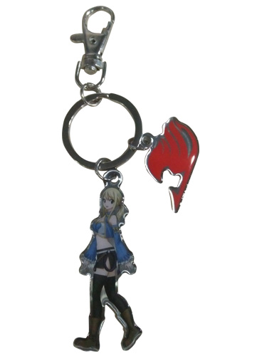 Fairy Tail - Lucy With Fairy Tail Symbol Metal Keychain, an officially licensed product in our Fairy Tail Key Chains department.