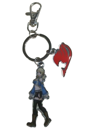 Fairy Tail Lucy With Fairy Tail Symbol Metal Keychain gea Mobilenav Buttons