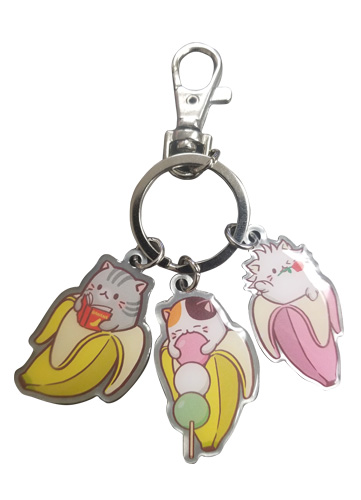 Bananya - Group Metal Keychain, an officially licensed product in our Bananya Key Chains department.