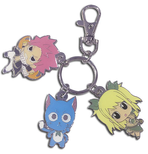 Fairy Tail - S8 Sd Trio Metal Keychain, an officially licensed product in our Fairy Tail Key Chains department.
