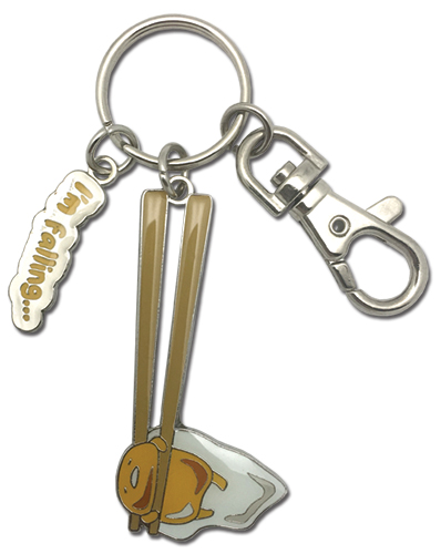 Gudetama - I'M Falling Enamel Metal Keychain, an officially licensed product in our Gudetama Key Chains department.