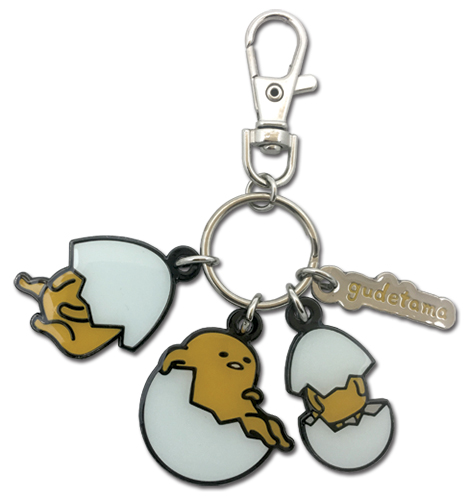 Gudetama - Gudetama Foods - Enamel Metal Multi-Charm Keychain, an officially licensed product in our Gudetama Key Chains department.