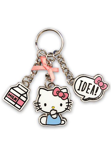 Hello Kitty - Hello Kitty With Idea Enamel Metal Multi-Keychain, an officially licensed product in our Hello Kitty Key Chains department.