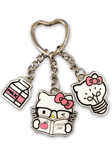 Hello Kitty -Smart Hello Kitty Enamel Metal Multi-Keychain, an officially licensed product in our Hello Kitty Key Chains department.