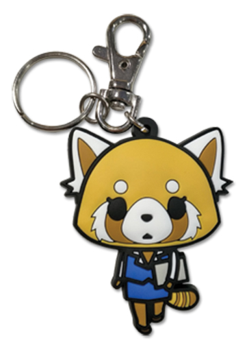 Aggretsuko - Working Pvc Keychain, an officially licensed product in our Aggretsuko Key Chains department.